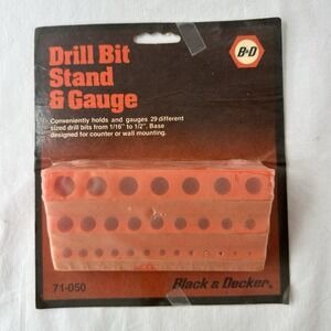 Vintage Black & Decker Drill Bit Stand & Gauge Display Base 71-050 New Old Stock